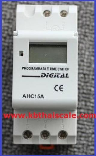 เครื่องตั้งเวลาดิจิตอล ตัวตั้งเวลา รายวัน รายสัปดาห์ ทามเมอร์ตั้งเวลา Digital timer ติดตั้งแบบ Din Rail 15A AC220Vมีแบตเตอรี่ lithium และรีเลย์ ในตัว